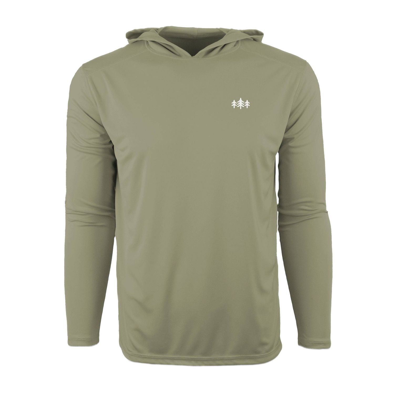 TriPine Solar Shield Performance Hoodie: Pale Olive / Large