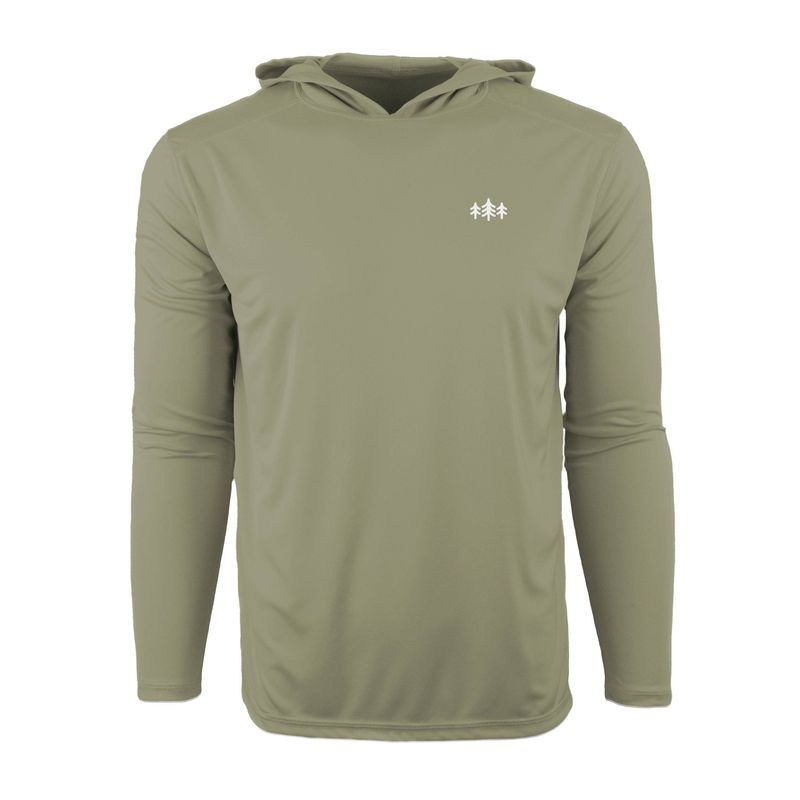TriPine Solar Shield Performance Hoodie: Pale Olive / Medium
