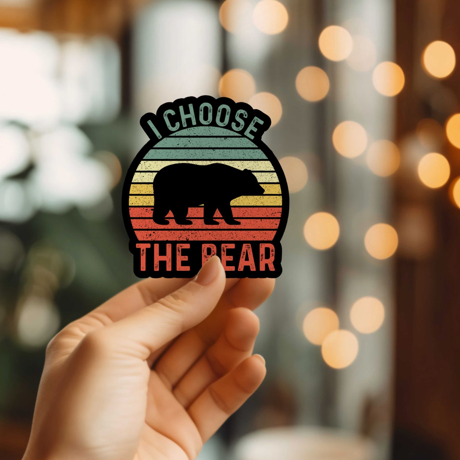 Mystical Monkey Toes - I Choose The Bear Sticker