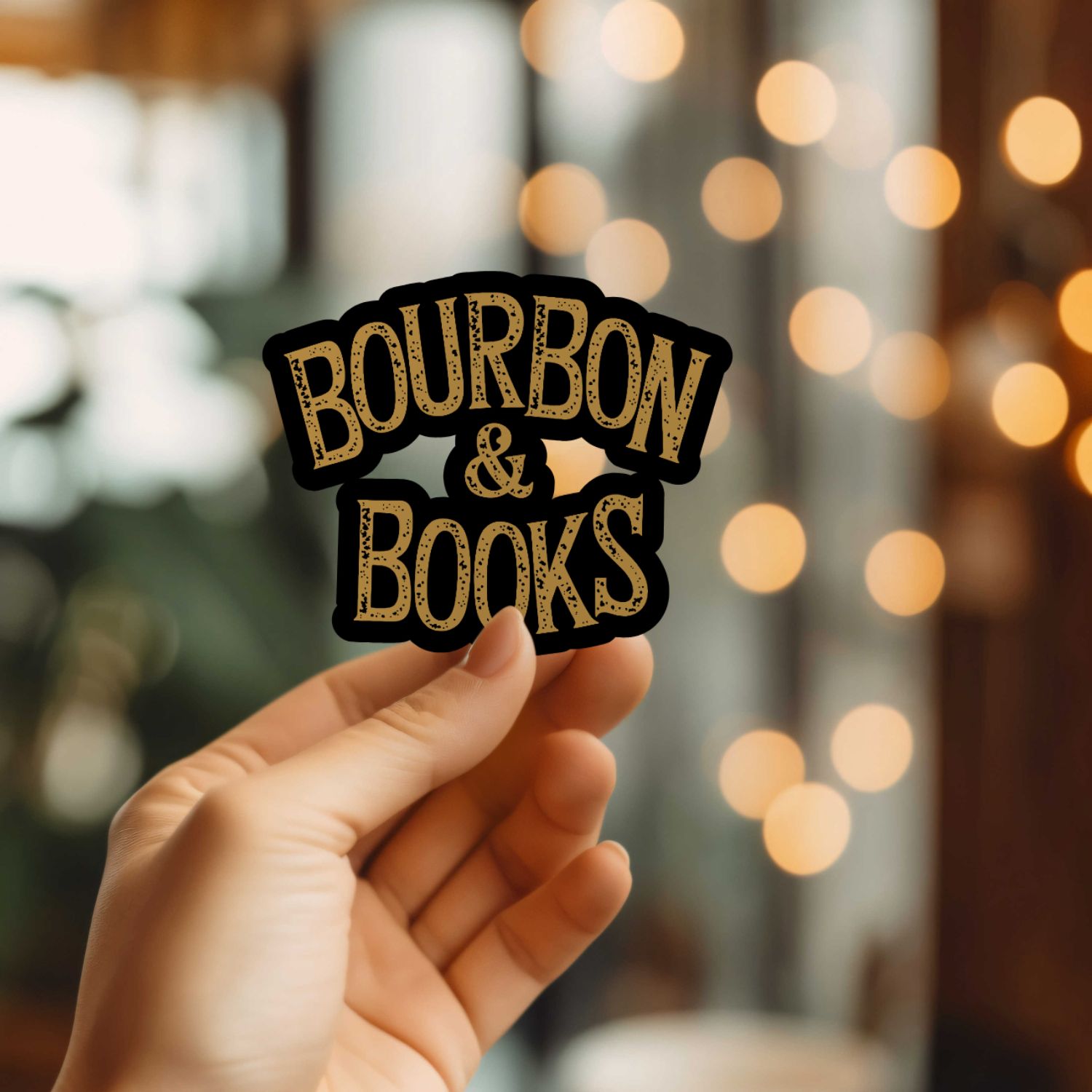 Mystical Monkey Toes - Funny Bourbon &amp; Books Vinyl Sticker