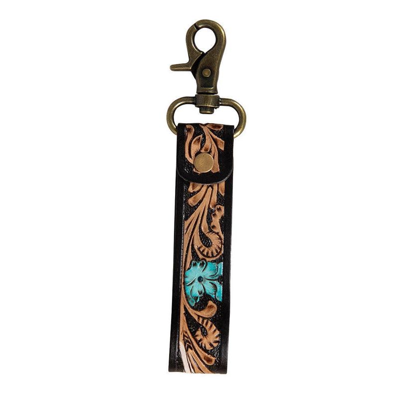 Myra Bag - Canyon Feather Hand-Tooled Key Fob