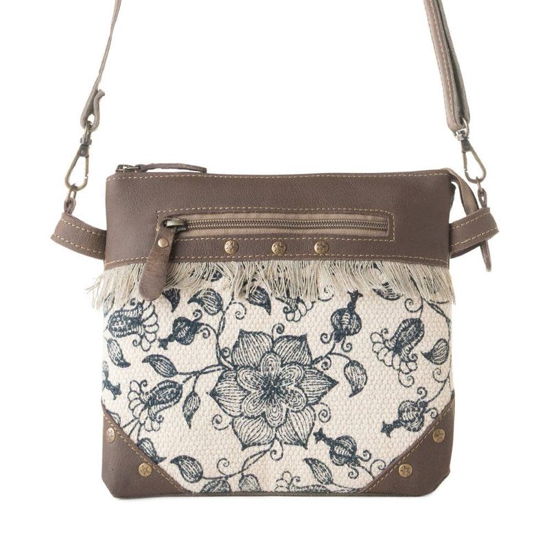 Myra Bag - Inkwild Vintage Crossbody Bag for Women in ivory with fringe detail: Ivory
