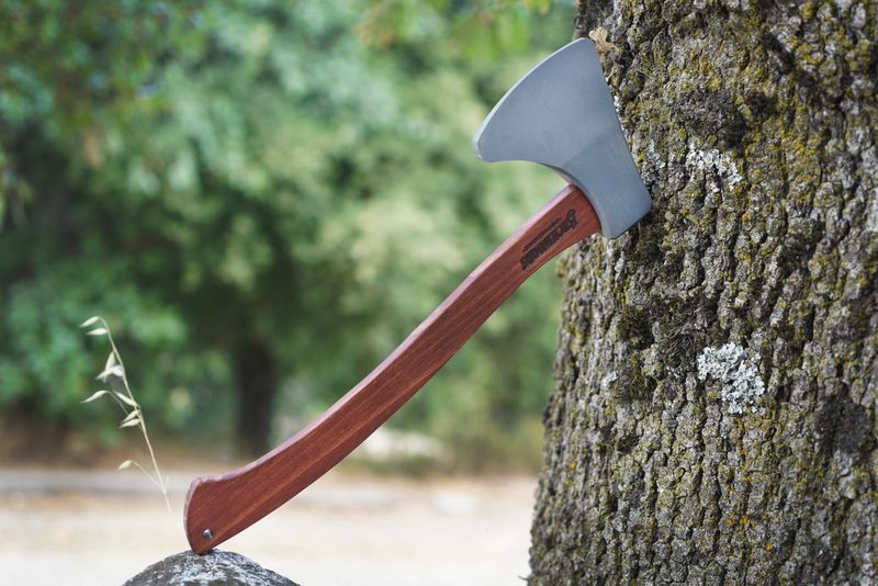 Backwoods Provisions - 15" Stained and Painted Wooden Hatchet