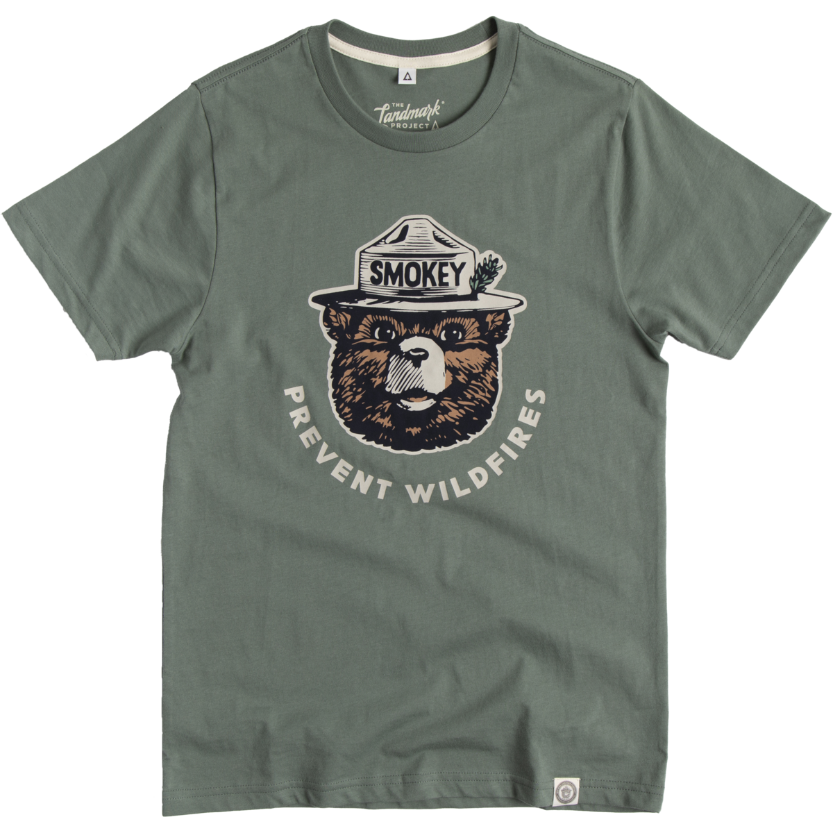 The Landmark Project - Smokey Retro Unisex Short Sleeve Tee: Sage / XL