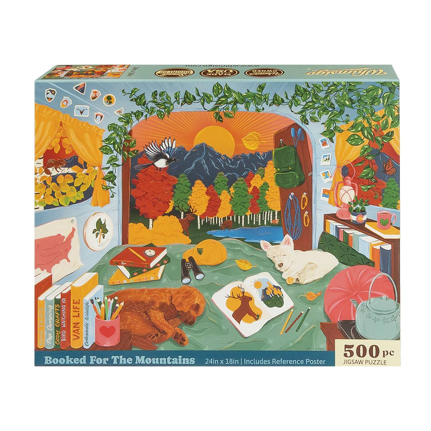 Whimsigo - Booked For The Mountains (500 Piece) Jigsaw Puzzle