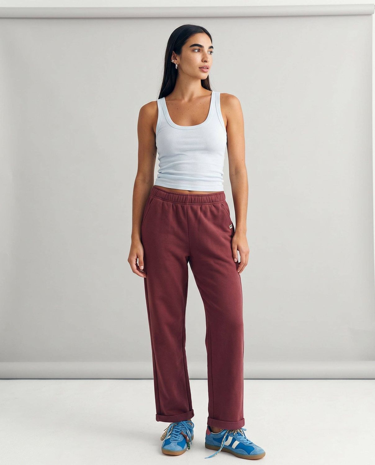 LIV Outdoor - Hayden Wide Leg Sweatpant, Color: Oxblood Red, Size: M