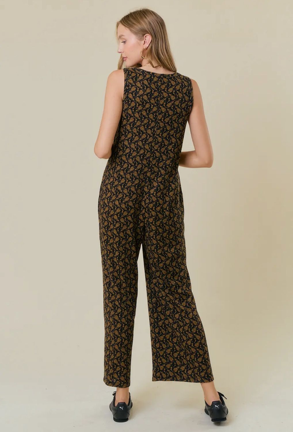 Front Button Jumpsuit W/ Pockets