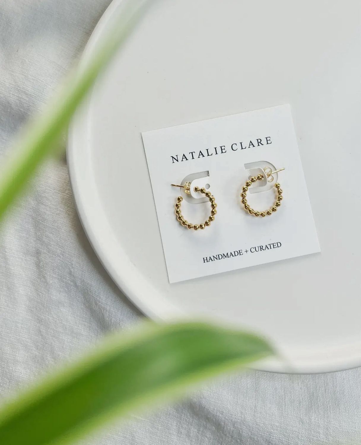 Beaded Hoop Earrings