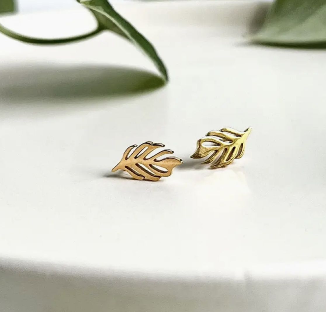 Frond Stud Earrings