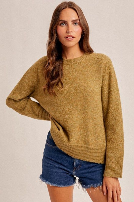 Crew Neck Relaxed Fit Everyday Essential Sweater
