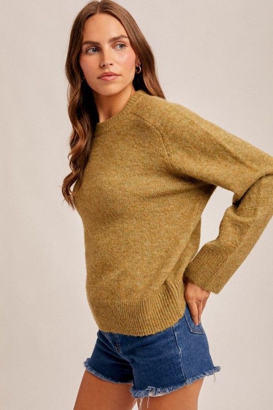 Crew Neck Relaxed Fit Everyday Essential Sweater