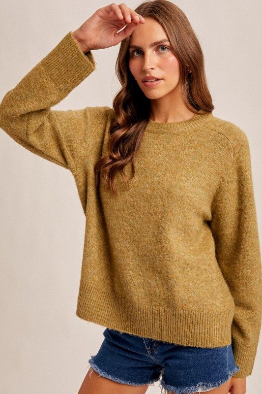 Crew Neck Relaxed Fit Everyday Essential Sweater