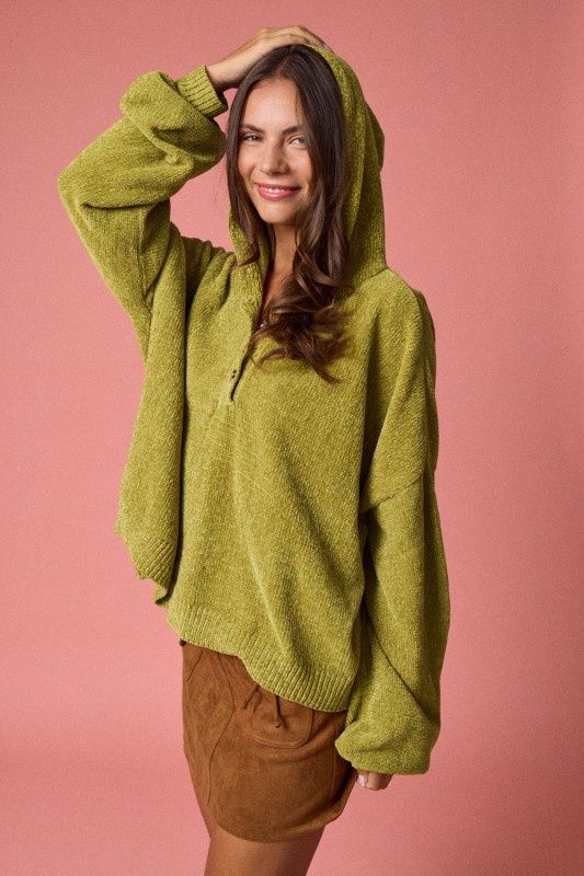 Oversized Button-up Knit Sweater