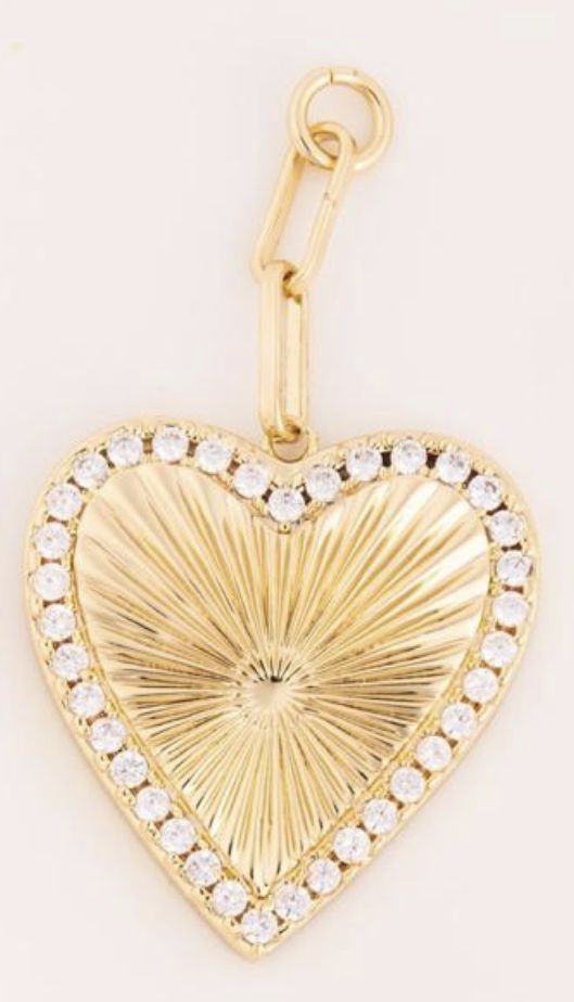 Charm Pave Heart