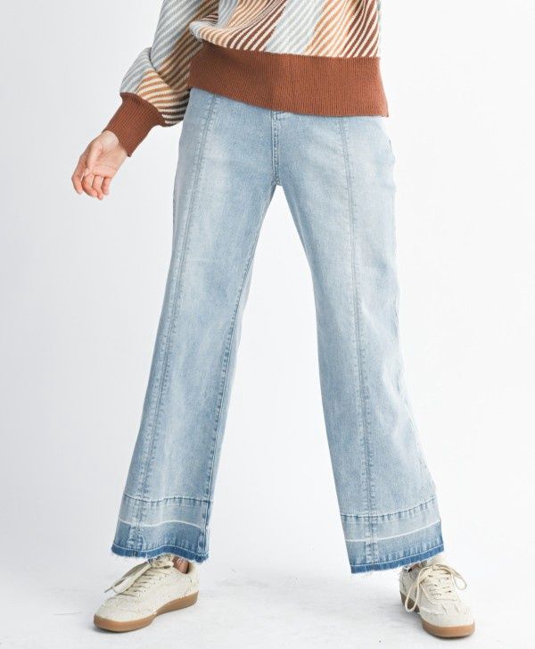 High-rise Wide Leg Denim Pants