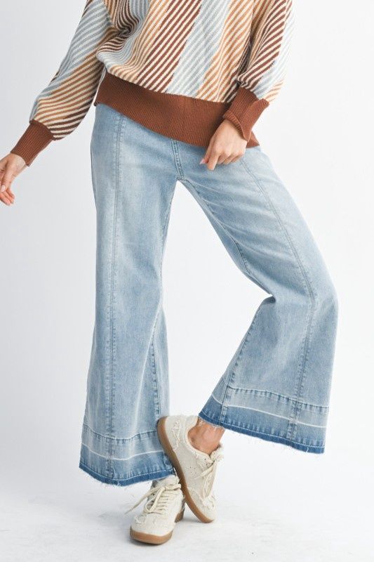 High-rise Wide Leg Denim Pants
