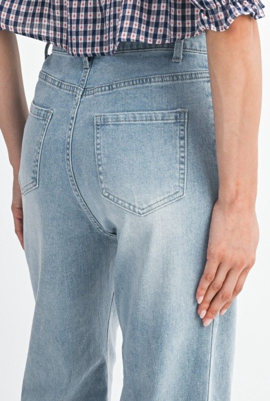 High-rise Wide Leg Denim Pants