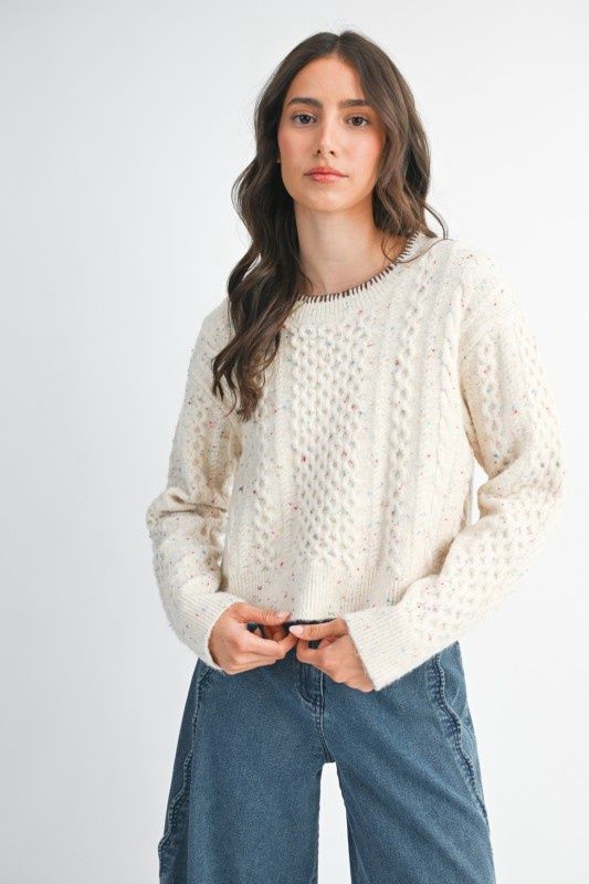 Speckled Knit Sweater