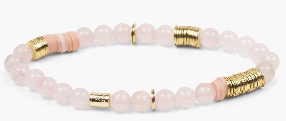Intermix Stone Stacking Bracelet - Rose Quartz