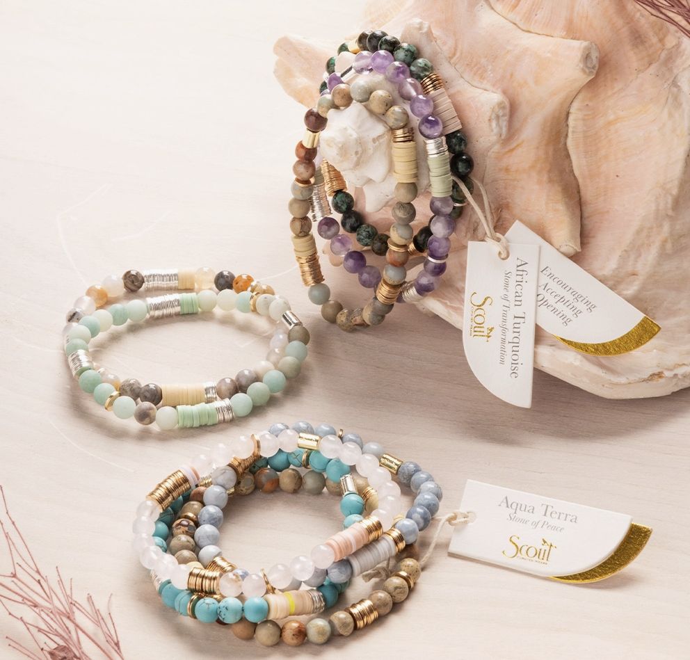Intermix Stone Stacking Bracelet - Rose Quartz