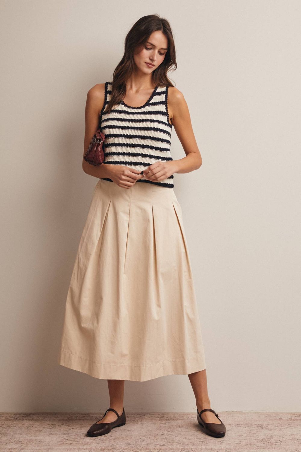 Striped Crochet Knit Tank