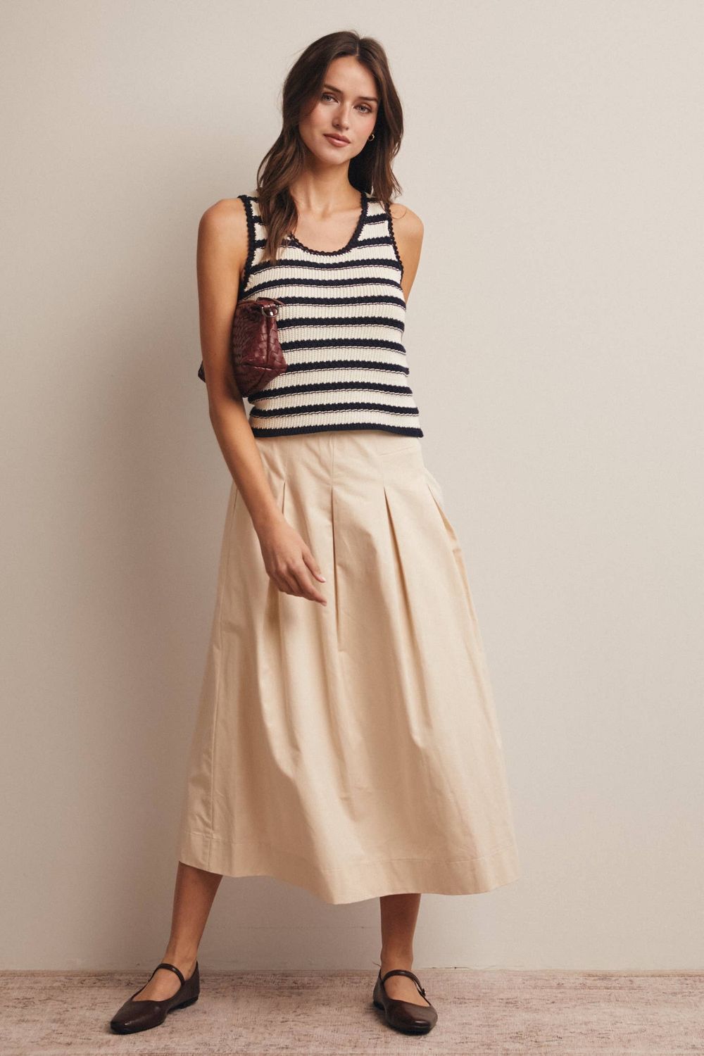 Striped Crochet Knit Tank