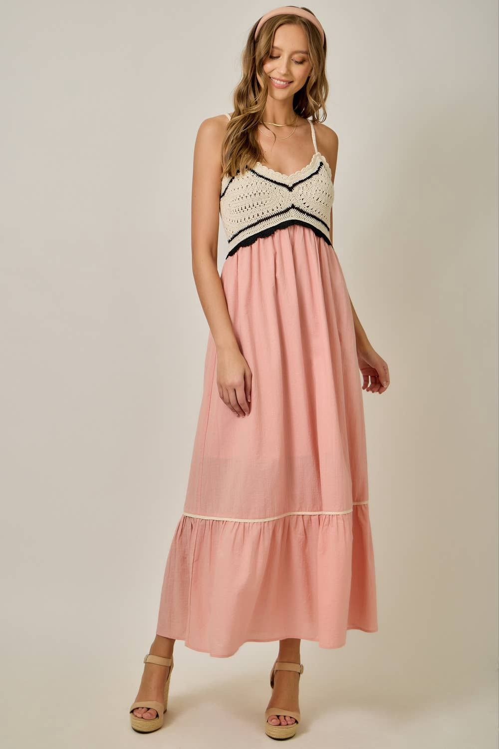 Crochet Top Maxi Dress