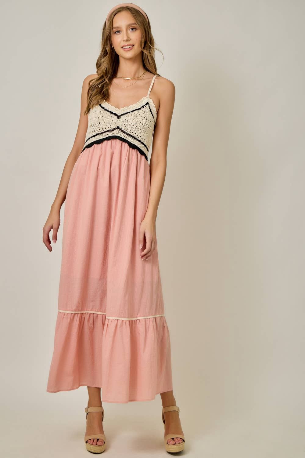 Crochet Top Maxi Dress