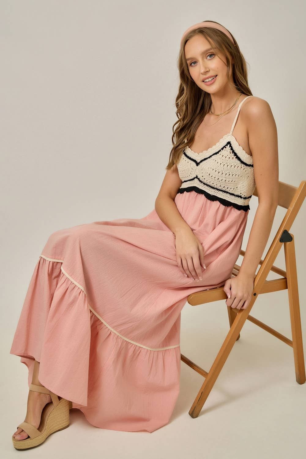 Crochet Top Maxi Dress