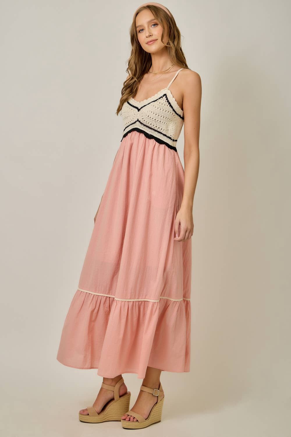 Crochet Top Maxi Dress