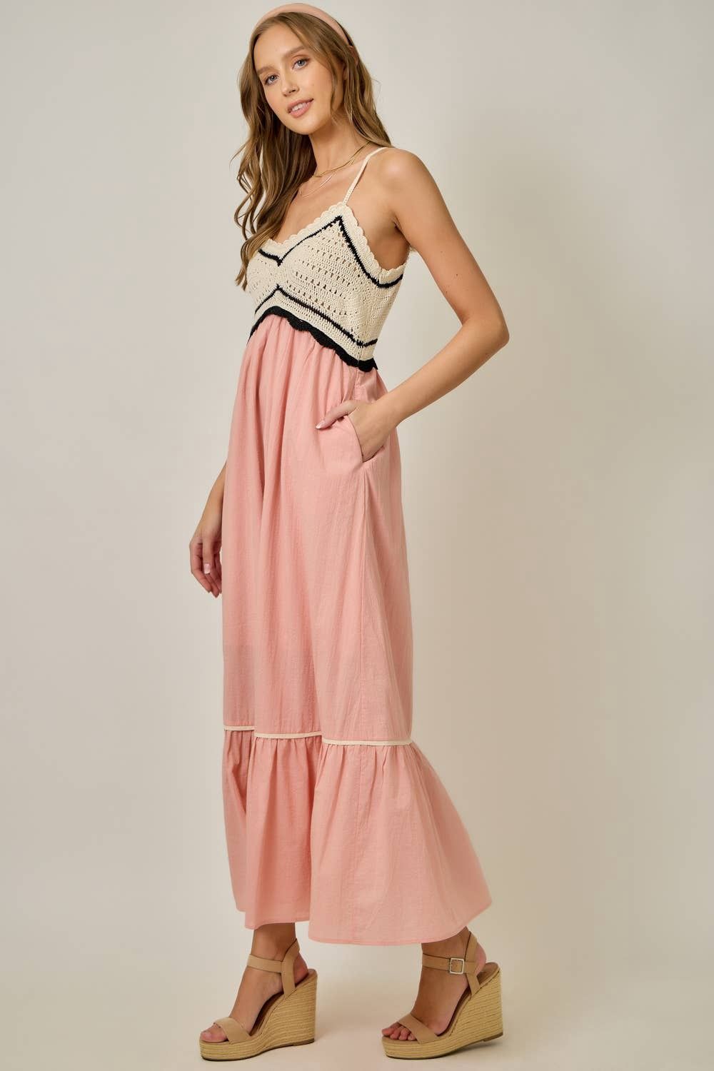 Crochet Top Maxi Dress