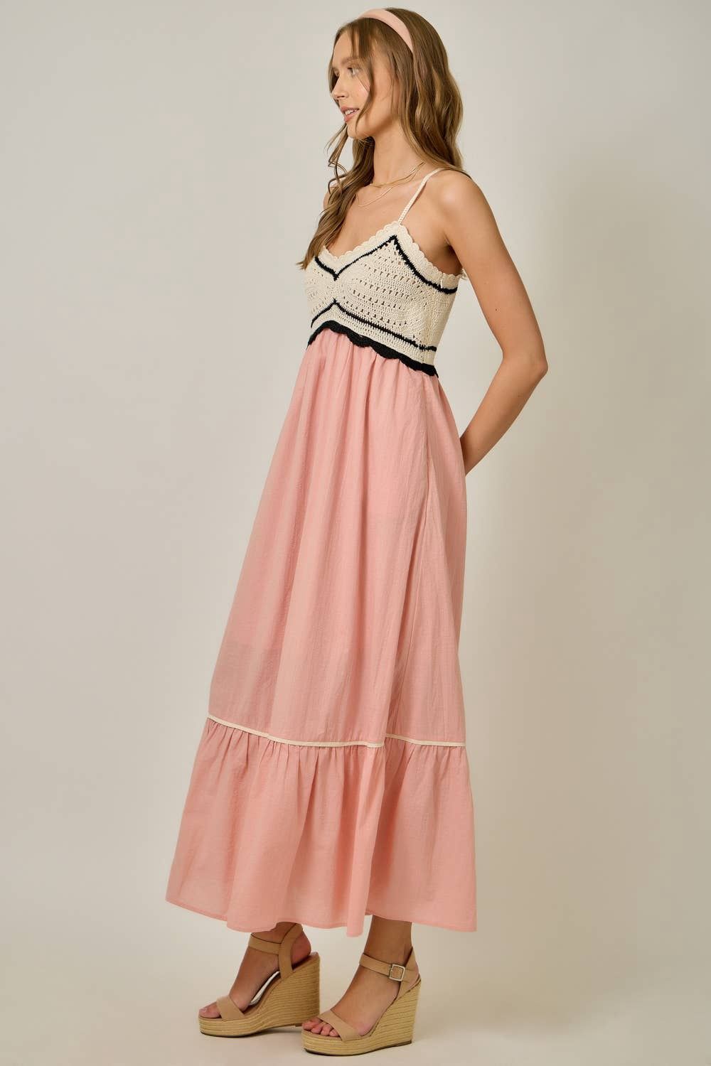 Crochet Top Maxi Dress