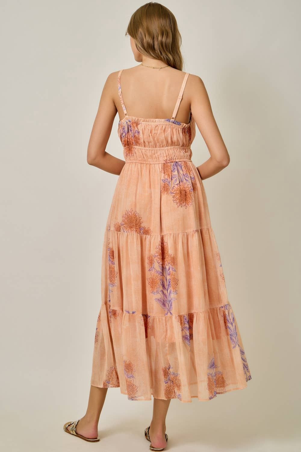 Front Tied Ruffle Tier Dress