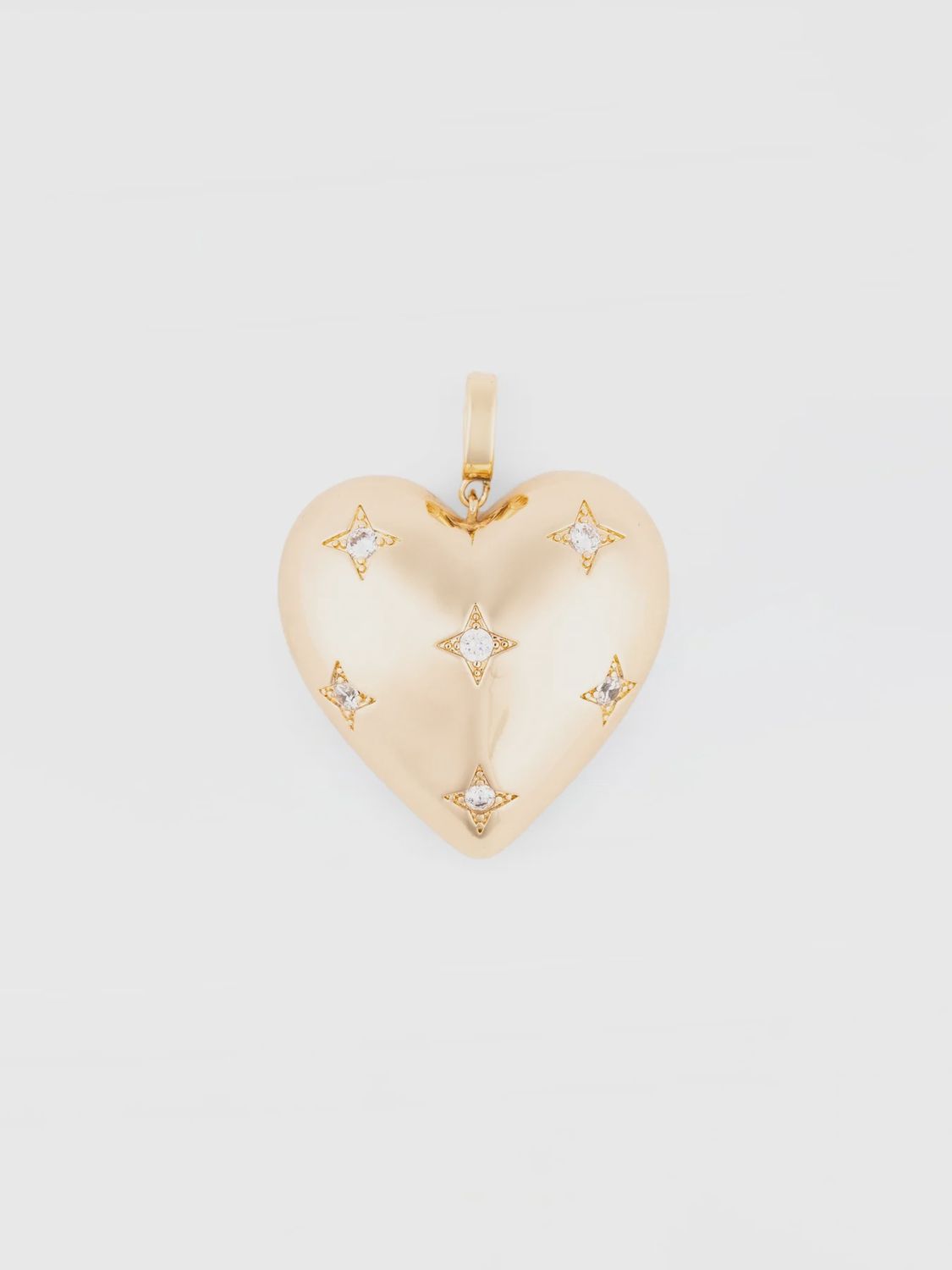 Charm Pave Star Heart