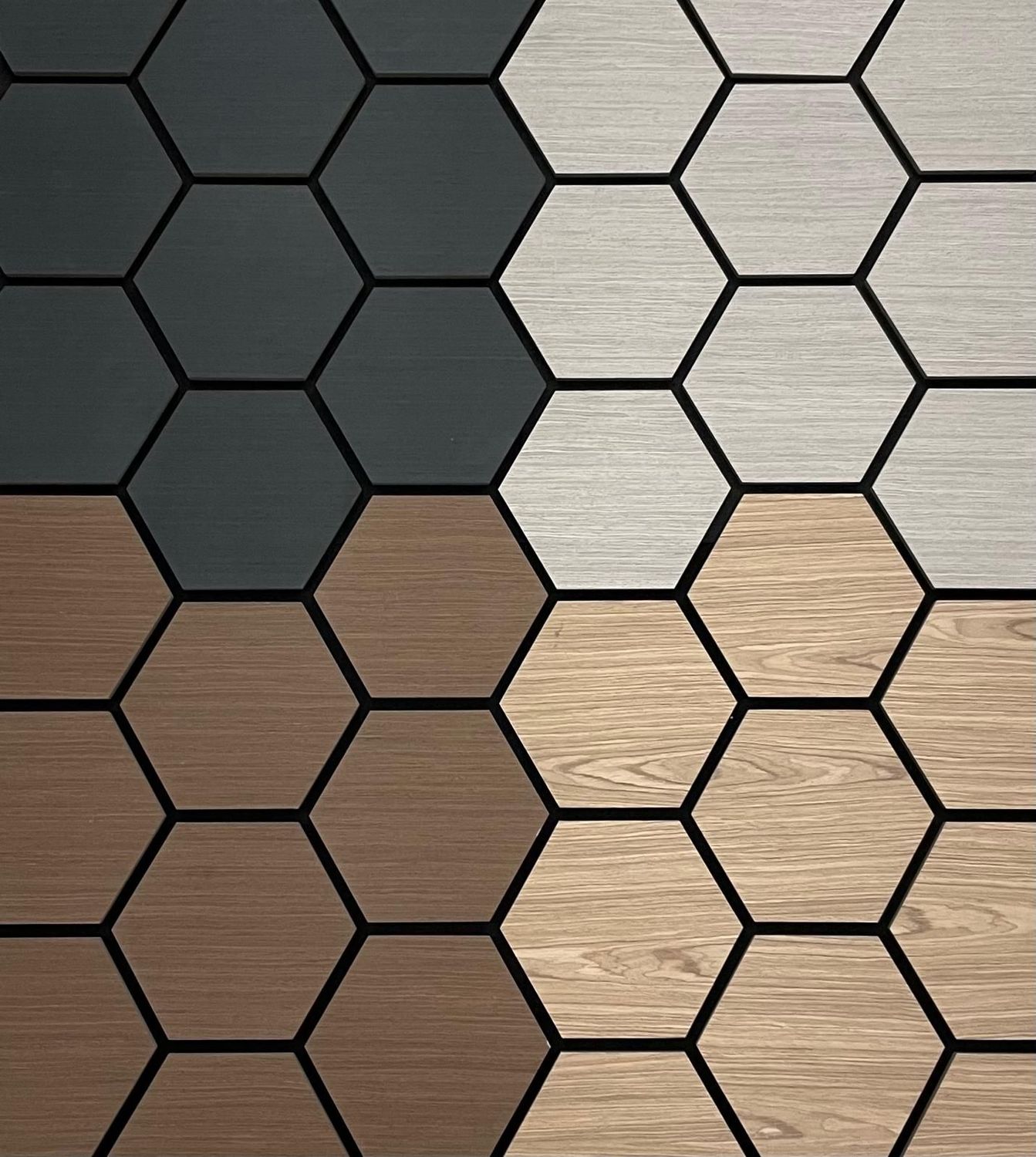 Hexagon Wood Acoustic Wall Panels