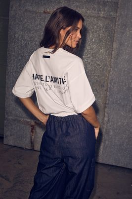 Haute l'Amitié Back Logo Loose Tee White
