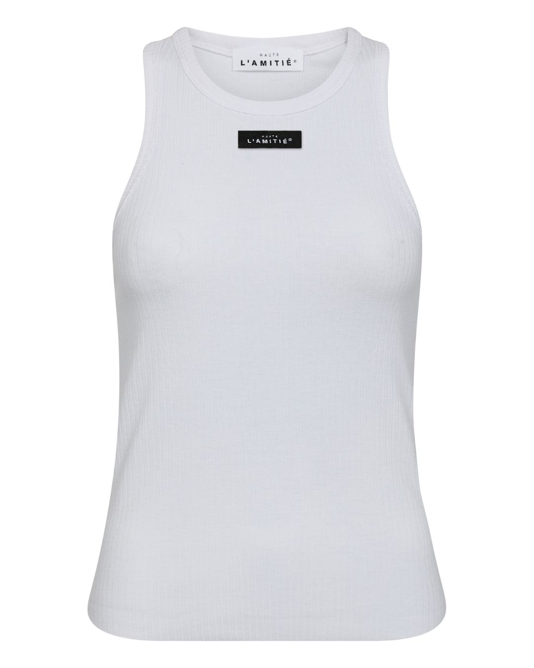 Haute l'Amitié Rib Badge Tank White HL10011-WH Wit