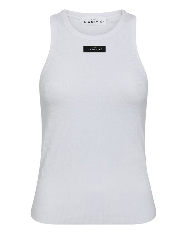 Haute l'Amitié Rib Badge Tank White HL10011-WH Wit