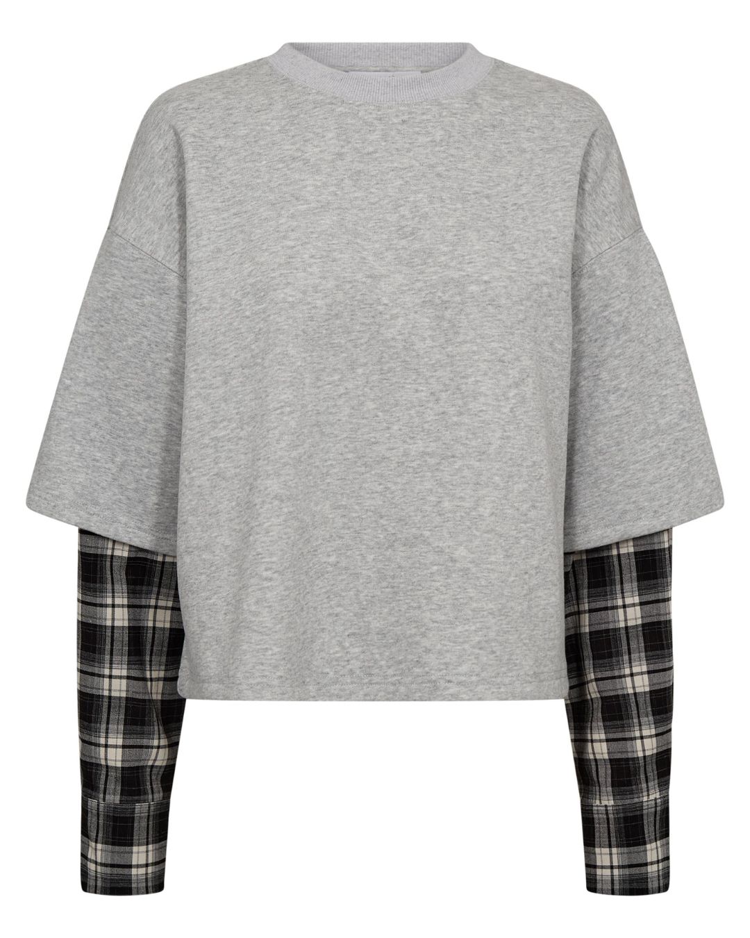Haute l'Amitié Sweat LS Shirt Mix Grey Melange