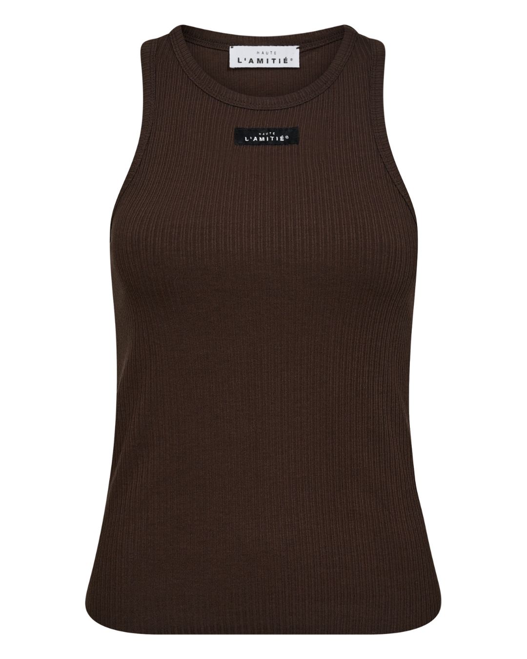 Haute l'Amitié Rib Badge Tank Mocca