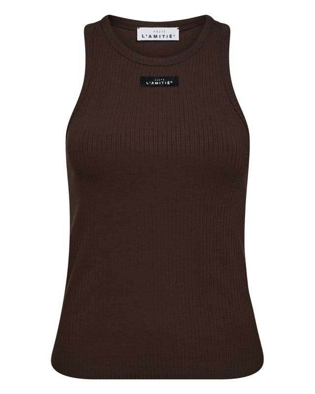Haute l'Amitié Rib Badge Tank Mocca