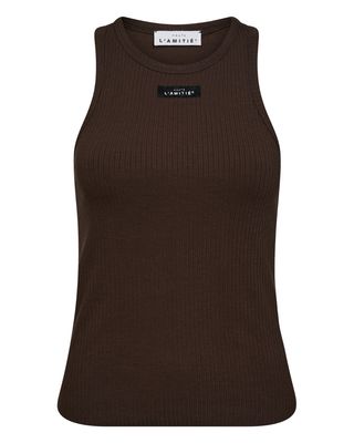 Haute l'Amitié Rib Badge Tank Mocca