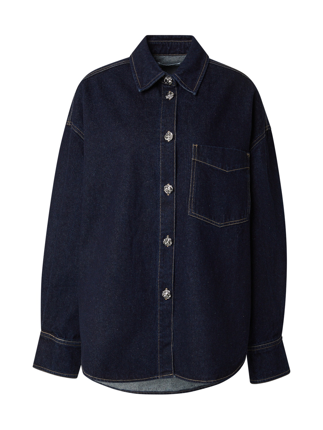 EDITED Haley Denim Shirt Dark Blue