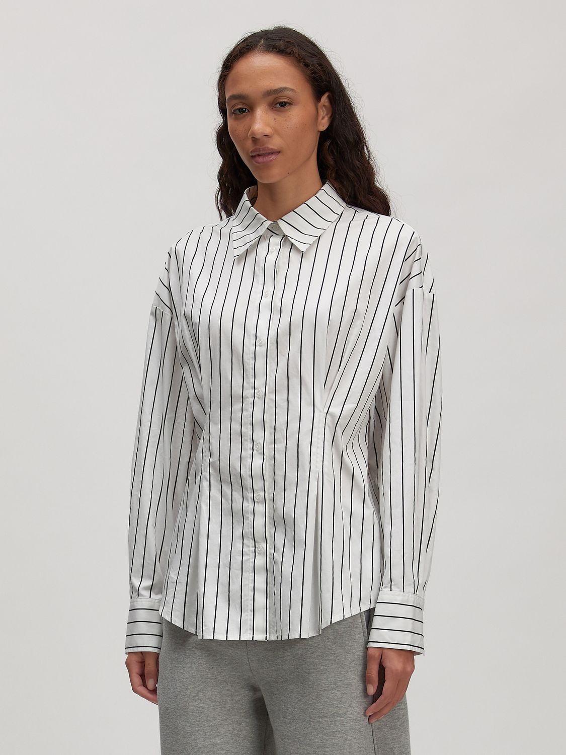 EDITED Jarvis Blouse Navy Stripe