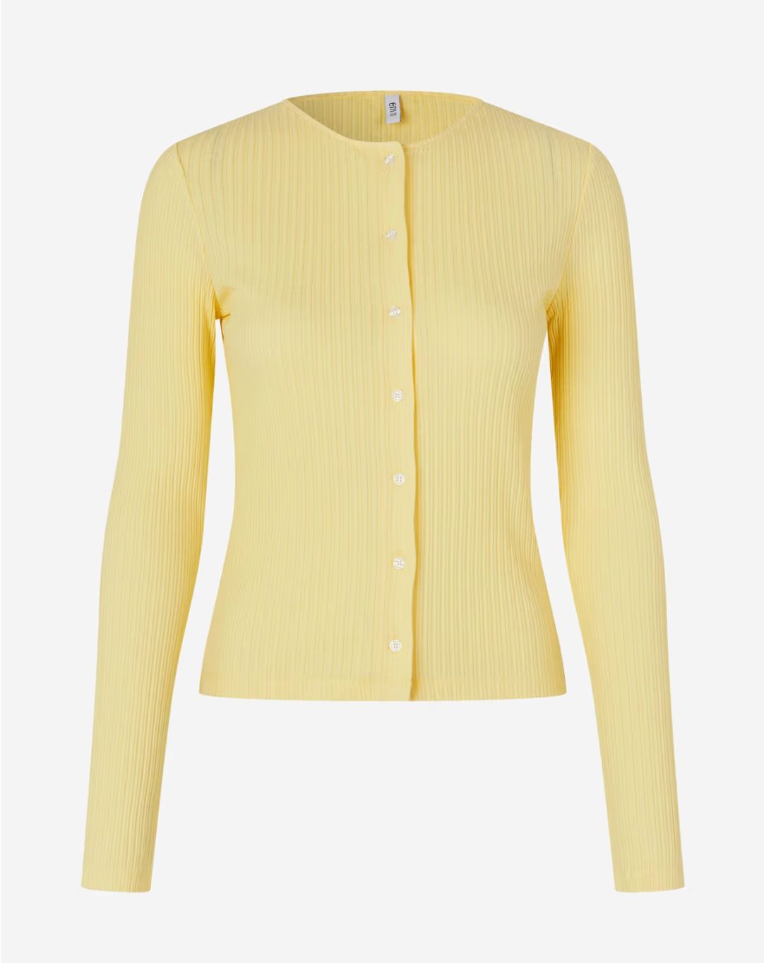 Envii ENVolvi LS Cardigan Double Cream EN-E25300014-DC Geel