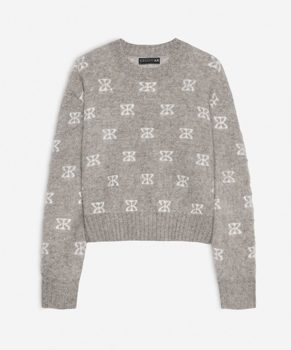 Studio AR ALYSSA Brushed Knit Clay/White