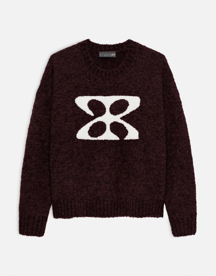 Studio AR KIRSTEN Boucle Knit Omni Red