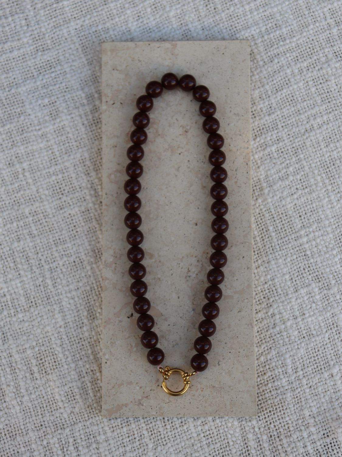 BY DOUS Ketting Bold Coffee 12mm