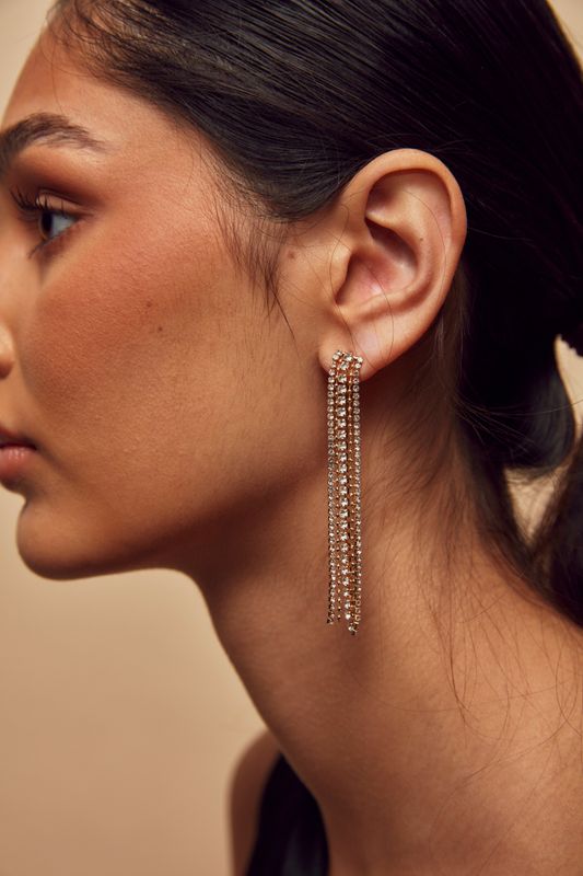 Bow19 Strass Earrings Paris Gold