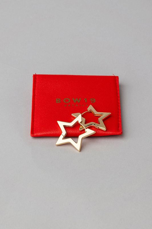Bow19 Star Earrings Gold